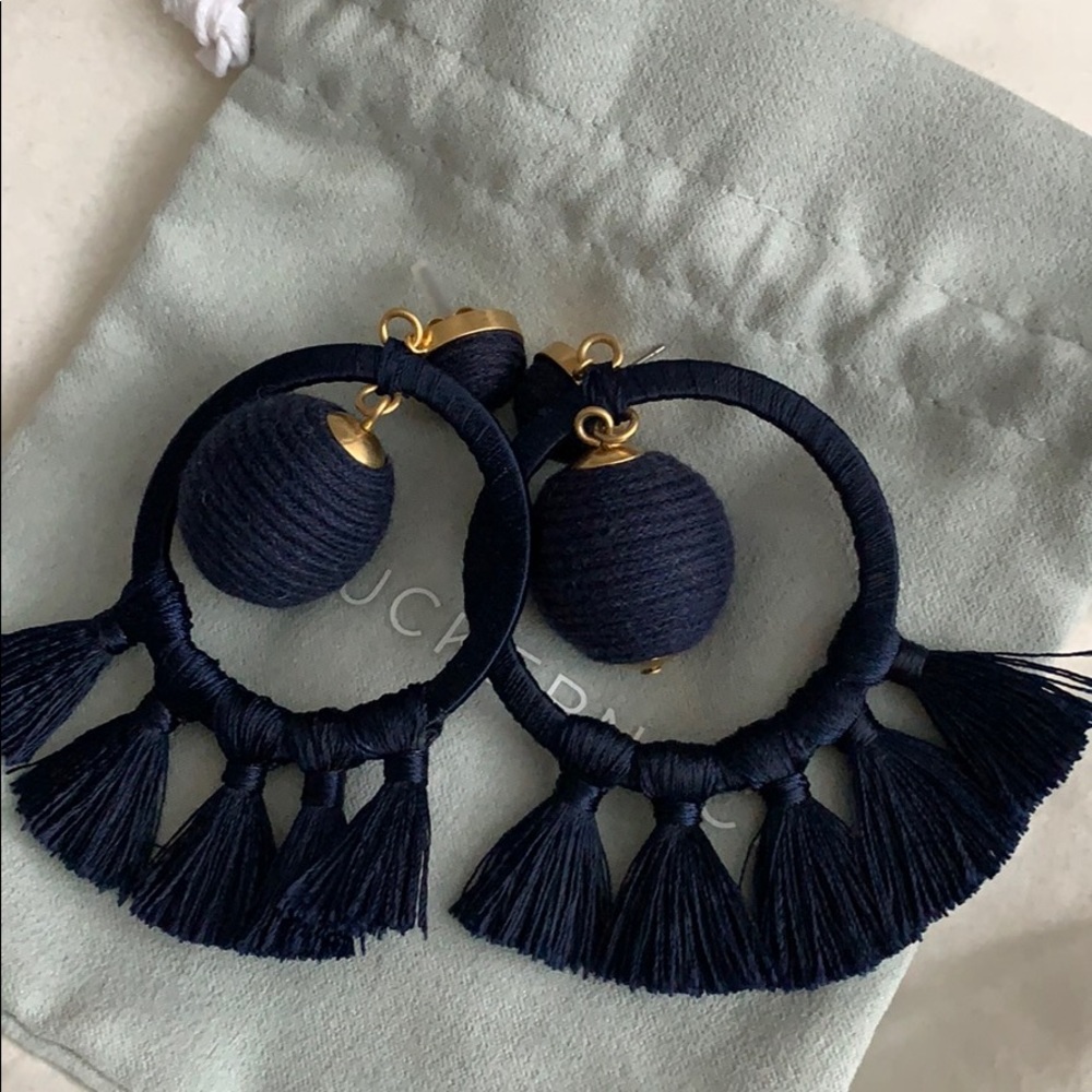 Tuckernuck Navy blue dream catcher earrings
